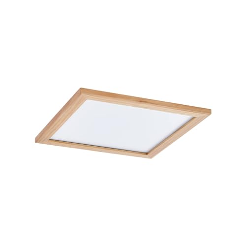 Lucande LED Deckenlampe Holz 42x42 cm, mit Fernbedienung dimmbar wechselbare Lichtfarbe (2700-6500K) 18W Wohnzimmerlampe Deckenleuchte Esszimmer von Lucande
