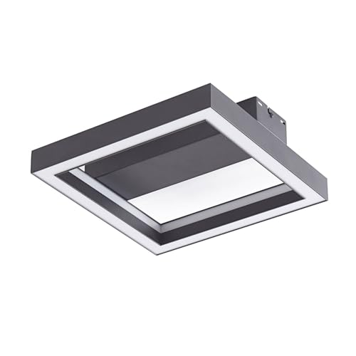 Lucande LED Deckenlampe dimmbar 30 cm, RGB Backlight wechselbare Lichtfarbe (2700-6500K) Fernbedienung App Steuerung Wohnzimmerlampe Smart Home von Lucande