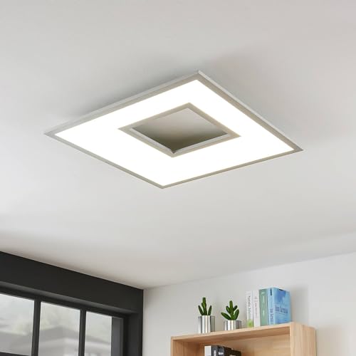 Lucande LED Deckenleuchte 'Durun' dimmbar mit Fernbedienung (Modern) in Weiß u.a. für Küche (1 flammig,) - Lampe, LED-Deckenlampe, Deckenlampe, Küchenleuchte von Lucande