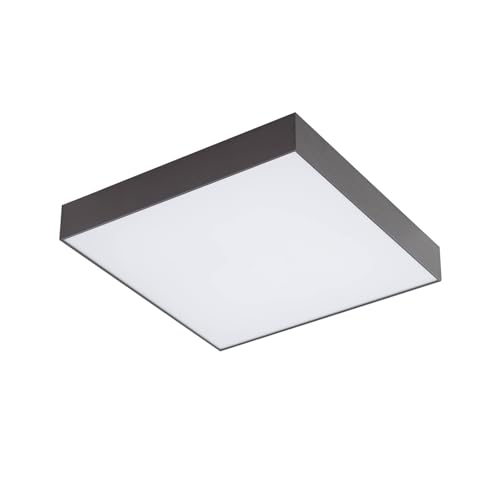 Lucande LED Deckenleuchte Leicy dimmbar mit Leselampe (Modern) in Schwarz aus Metall (1 flammig,) - Lampe Deckenlampe Wohnzimmerleuchte von Lucande