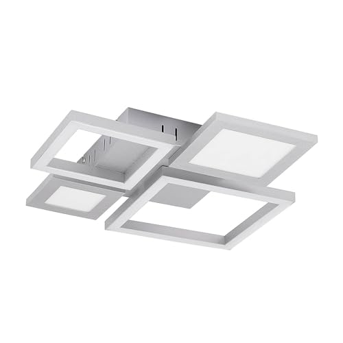 Lucande LED Deckenleuchte 'Narumi' dimmbar mit Fernbedienung (Modern) in Weiß aus Metall u.a. für Wohnzimmer & Esszimmer (1 flammig,) - Lampe, LED-Deckenlampe, Deckenlampe, Wohnzimmerlampe von Lucande