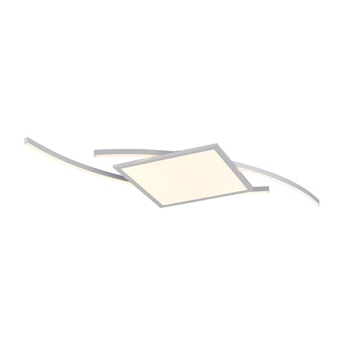 Lucande LED Deckenleuchte 'Tiaro' dimmbar mit Fernbedienung (Modern) in Alu aus Metall u.a. für Schlafzimmer (1 flammig,) - Lampe, LED-Deckenlampe, Deckenlampe, Schlafzimmerleuchte von Lucande