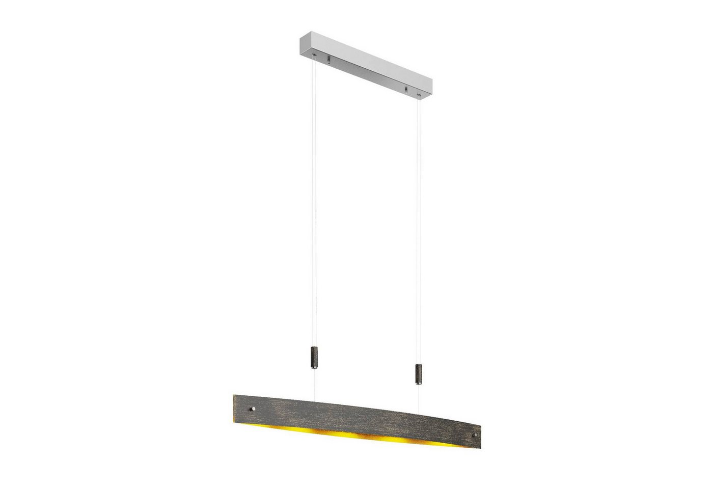 Lucande LED-Hängeleuchte Lio, dimmbar, LED-Leuchtmittel fest verbaut, warmweiß, Modern, Metall, Schwarz, gold, 5 flammig, inkl. Leuchtmittel,dimmbar von Lucande