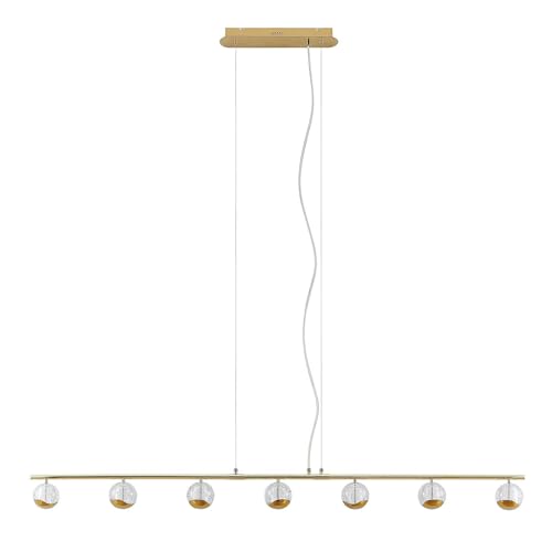 Lucande LED 'Kilio' (Modern) in Gold/Messing aus Metall u.a. für Wohnzimmer & Esszimmer (7 flammig,), Wohnzimmerlampe von Lucande