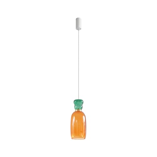 Lucande LED Pendelleuchte Fay (Für Kinder, Junges Wohnen) in Gelb aus Glas (1 flammig) - Hängelampe Esstischlampe Hängeleuchte Küchenleuchte von Lucande