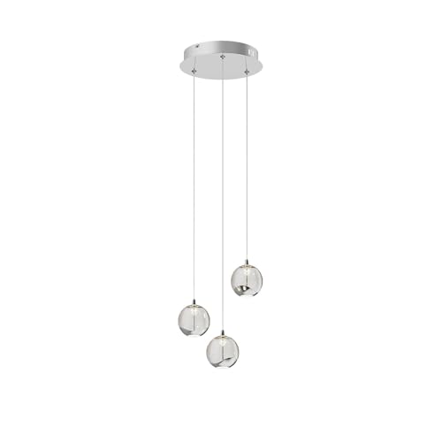 Lucande LED Pendelleuchte 'Hayley' (Modern) in Transparent aus Glas u.a. für Wohnzimmer & Esszimmer (3 flammig,) - Hängelampe, Esstischlampe, Hängeleuchte, Wohnzimmerlampe von Lucande