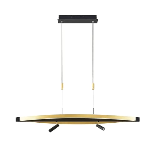 Lucande LED Pendelleuchte 'Matwei' dimmbar (Design, Modern) in Schwarz aus Aluminium u.a. für Wohnzimmer & Esszimmer (3 flammig,) - Design-Hängeleuchte, Esstischlampe, Hängelampe, Hängeleuchte von Lucande