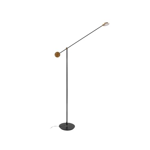 Lucande LED Stehlampe 'Adomas' dimmbar in Schwarz aus Metall u.a. für Wohnzimmer & Esszimmer (1 flammig,) - LED-Stehleuchte, Floor Lamp, Standleuchte, Wohnzimmerlampe, Wohnzimmerlampe von Lucande
