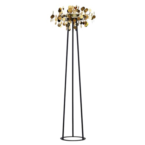 Lucande LED Stehlampe 'Glimmo' dimmbar (Modern) in Schwarz aus Aluminium u.a. für Wohnzimmer & Esszimmer (1 flammig,) - Design Stehleuchte, Floor Lamp, Standleuchte, Wohnzimmerlampe, Wohnzimmerlampe von Lucande