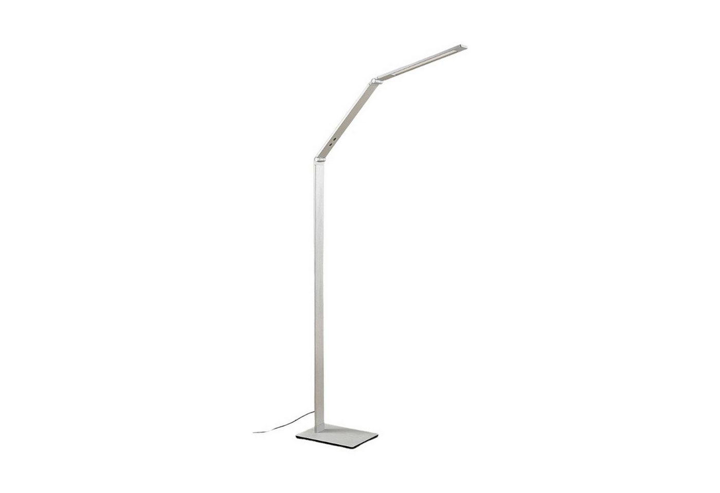 Lucande LED Stehlampe Nicano, dimmbar, LED-Leuchtmittel fest verbaut, Farbwechsel warmweiß / tageslicht, Modern, Aluminium, alu gebürstet, 1 flammig, inkl. von Lucande