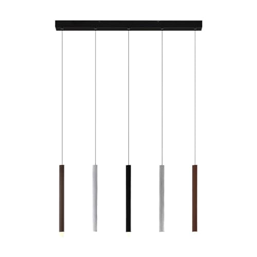 Lucande LED Stoika dimmbar (Modern) in Schwarz aus Metall (5 flammig,) Wohnzimmerleuchte von Lucande