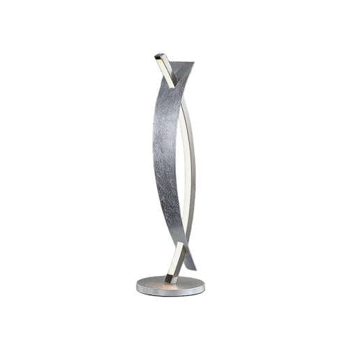 Lucande Tischlampe/Tischleuchte dimmbar, Nachttischlampe Silber, 1x 10W gesamt, Designerleuchte Wohnzimmer, Schlafzimmer von Lucande