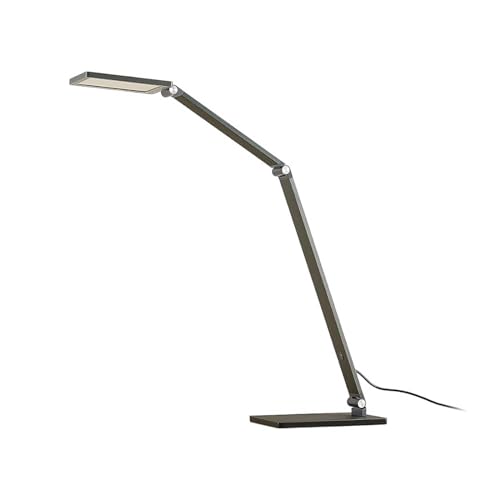 Lucande LED Tischlampe 'Mion' dimmbar (Modern) in Alu aus Aluminium u.a. für Arbeitszimmer & Büro (1 flammig,) - Tischleuchte, Schreibtischlampe, Nachttischlampe, Arbeitszimmerleuchte von Lucande