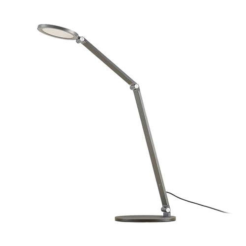 Lucande LED Tischlampe 'Mion' dimmbar (Modern) in Alu aus Aluminium u.a. für Arbeitszimmer & Büro (1 flammig,) - Tischleuchte, Schreibtischlampe, Nachttischlampe, Arbeitszimmerleuchte von Lucande