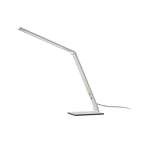 Lucande LED Tischlampe 'Nicano' dimmbar (Modern) in Alu aus Aluminium u.a. für Arbeitszimmer & Büro (1 flammig,) - Tischleuchte, Schreibtischlampe, Nachttischlampe, Arbeitszimmerleuchte von Lucande