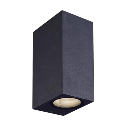 Lucande LED Wandlampe/Wandleuchte außen, Uplight & Downlight Wandstrahler spritzwassergeschützt IP54 2x 7W Warmweiß 3.000K von Lucande