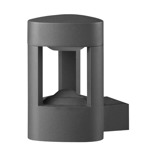 Lucande LED Wandleuchte außen 'Pirron' (spritzwassergeschützt) (Modern) in Schwarz aus Aluminium (90 flammig,) - LED-Außenwandleuchten Wandlampe, Led Außenlampe, Outdoor Wandlampe für von Lucande