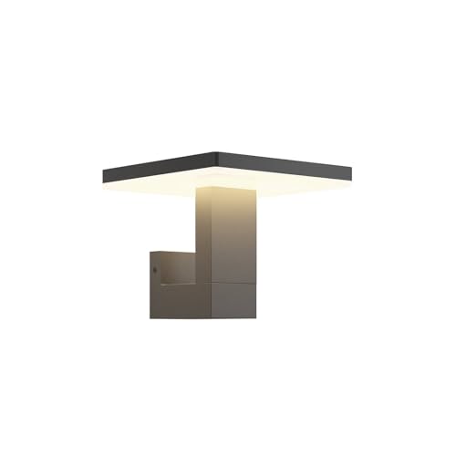Lucande LED Wandleuchte außen 'Olesia' (spritzwassergeschützt) (Modern) in Alu aus Aluminium (1 flammig,) - LED-Außenwandleuchten Wandlampe, Led Außenlampe, Outdoor Wandlampe für Außenwand/Hauswand von Lucande