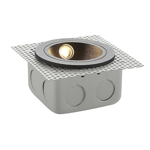 Lucande LED Wandleuchte außen Pordis (Modern) in Schwarz aus Aluminium (1 flammig,) - Wandeinbauleuchte für Außen Wandlampe Außenwand/Hauswand Haus Terrasse & Balkon von Lucande