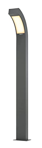 Lucande LED Wegeleuchte, Pollerleuchte grafitgrau, Höhe: 100cm, Aussenleuchte spritzwassergeschützt IP54, 1x 3W LED Leuchtmittel von Lucande
