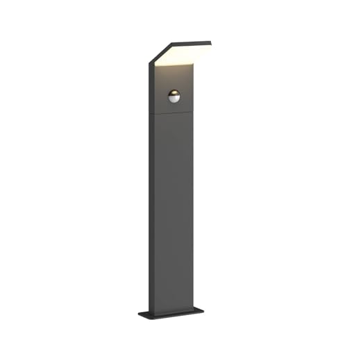 Lucande LED Wegeleuchte/Pollerleuchte 60 cm mit Bewegungsmelder, Außenleuchte spritzwassergeschützt IP54, 8,5W LED von Lucande