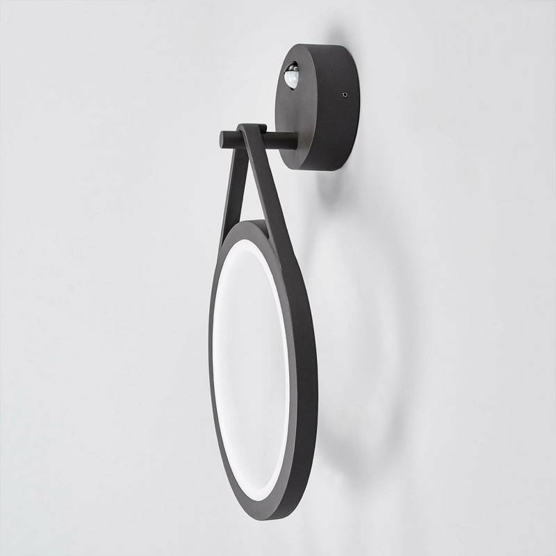 Lucande Led Außen Wandleuchte Mirco Wandleuchte Außenlampe Led Sensor Grafitgrau  B-Ware von Lucande