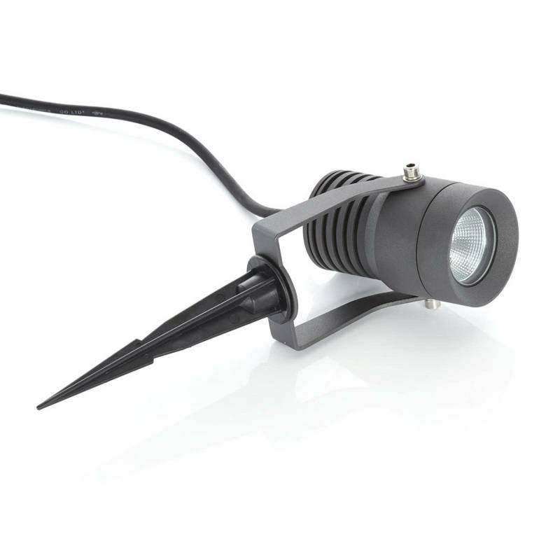 Lucande Led Außenstrahler Jon Wegeleuchte Lampe Leuchte Spot Light Dunkelgrau B-Ware von Lucande