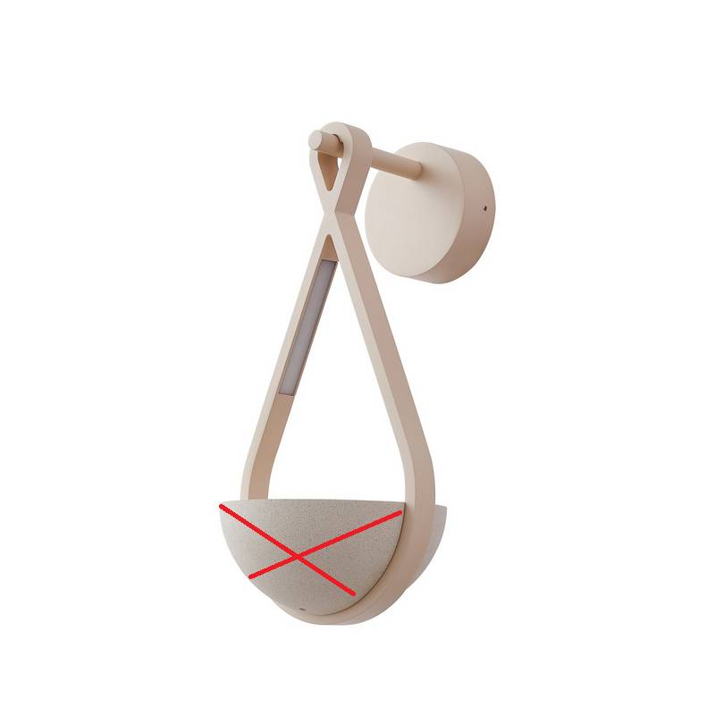 Lucande Led Außenwandlampe Wandlicht Florka Blumenampel Beige Beton Ip54 Lampe B-Ware von Lucande