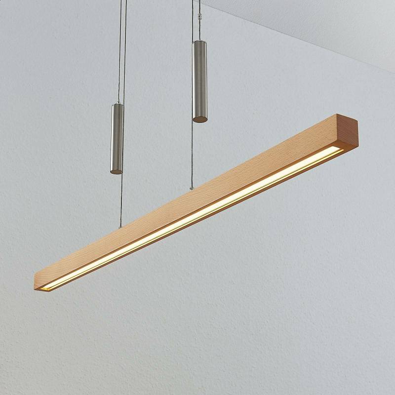 B-Ware Lucande Led Balkenpendelleuchte Pia Deckenlampe Hängeleuchte Leuchte Buche 25247 von Lucande