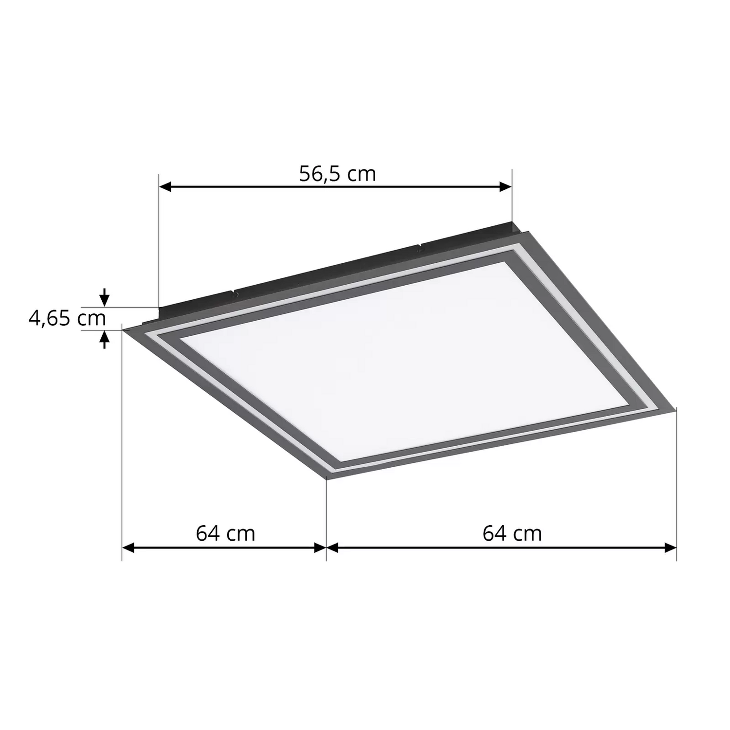 Lucande Led Deckenlampe Leicy  Schwarz 64 Cm Rgb Cct Lampe Leuchte Spot Licht B-Ware von Lucande