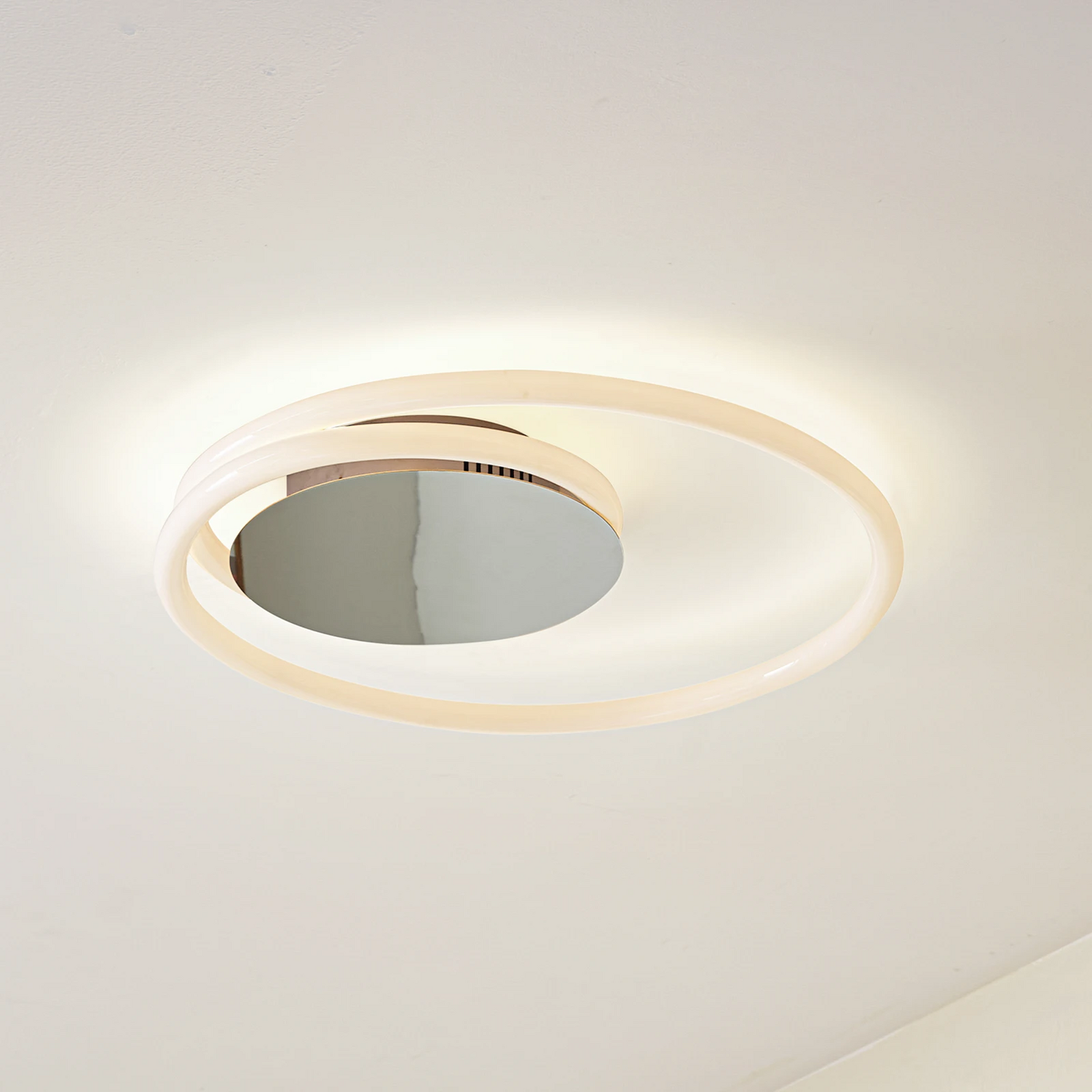 Lucande Led Deckenleuchte Valenora Chrom Weiß Pc ø 44 Cm Deckenlampe Lampe Spot B-Ware von Lucande