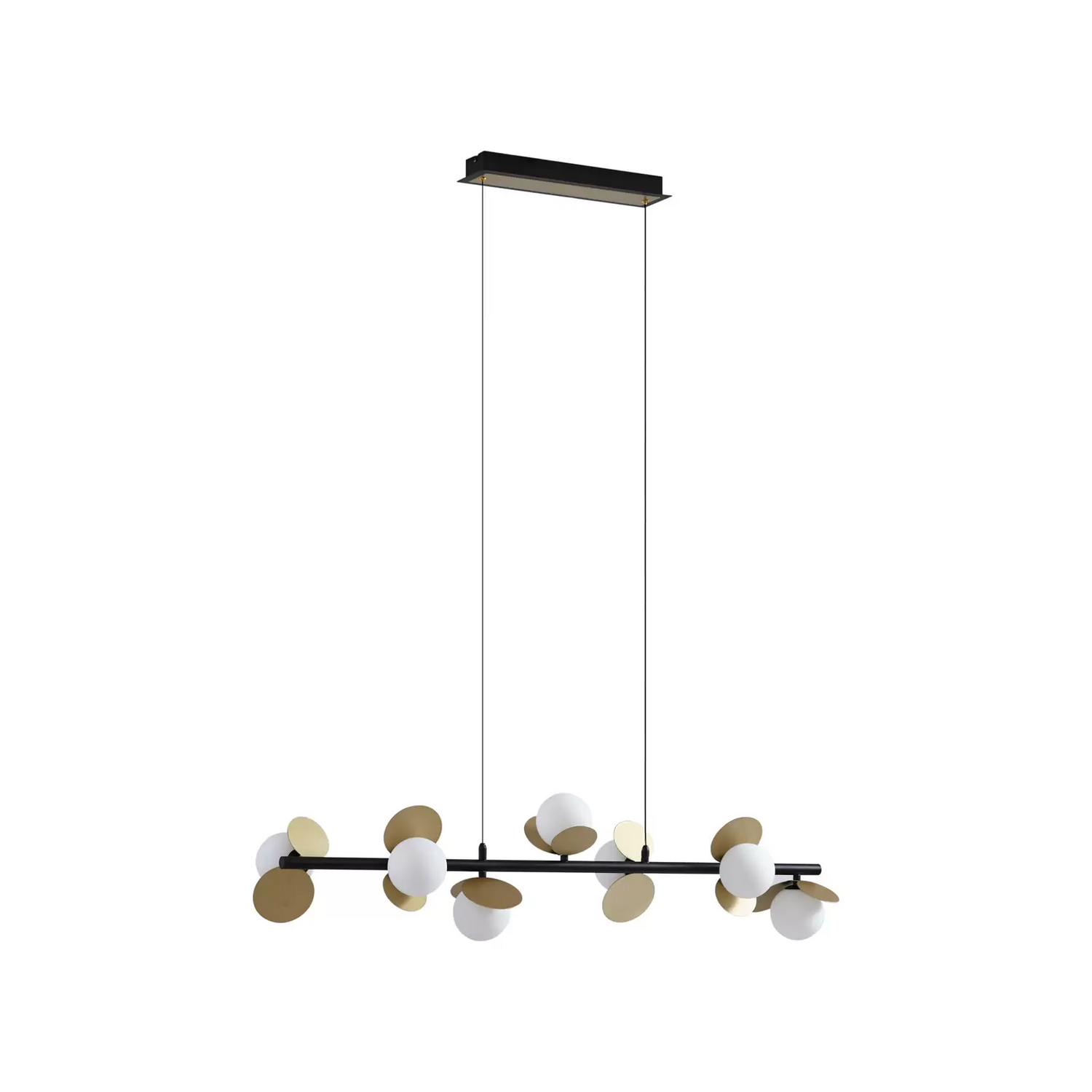 Lucande Led Hängelampe Pallo Schwarz Gold Glas Deckenlampe Lampe Leuchte Spot B-Ware Lucande Led Hängelampe Pallo Schwarz Gold Glas Deckenlampe Lampe Leuchte Spot B-Ware von Lucande