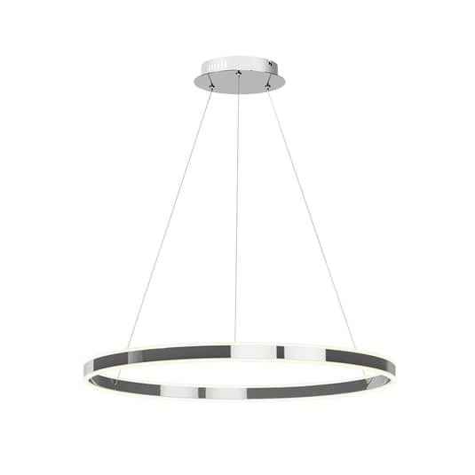 Lucande Led Pendelleuchte Lyani Chrom Dimmbar 80 Cm Leuchte Hängeleuchte Lam682 B-Ware von Lucande