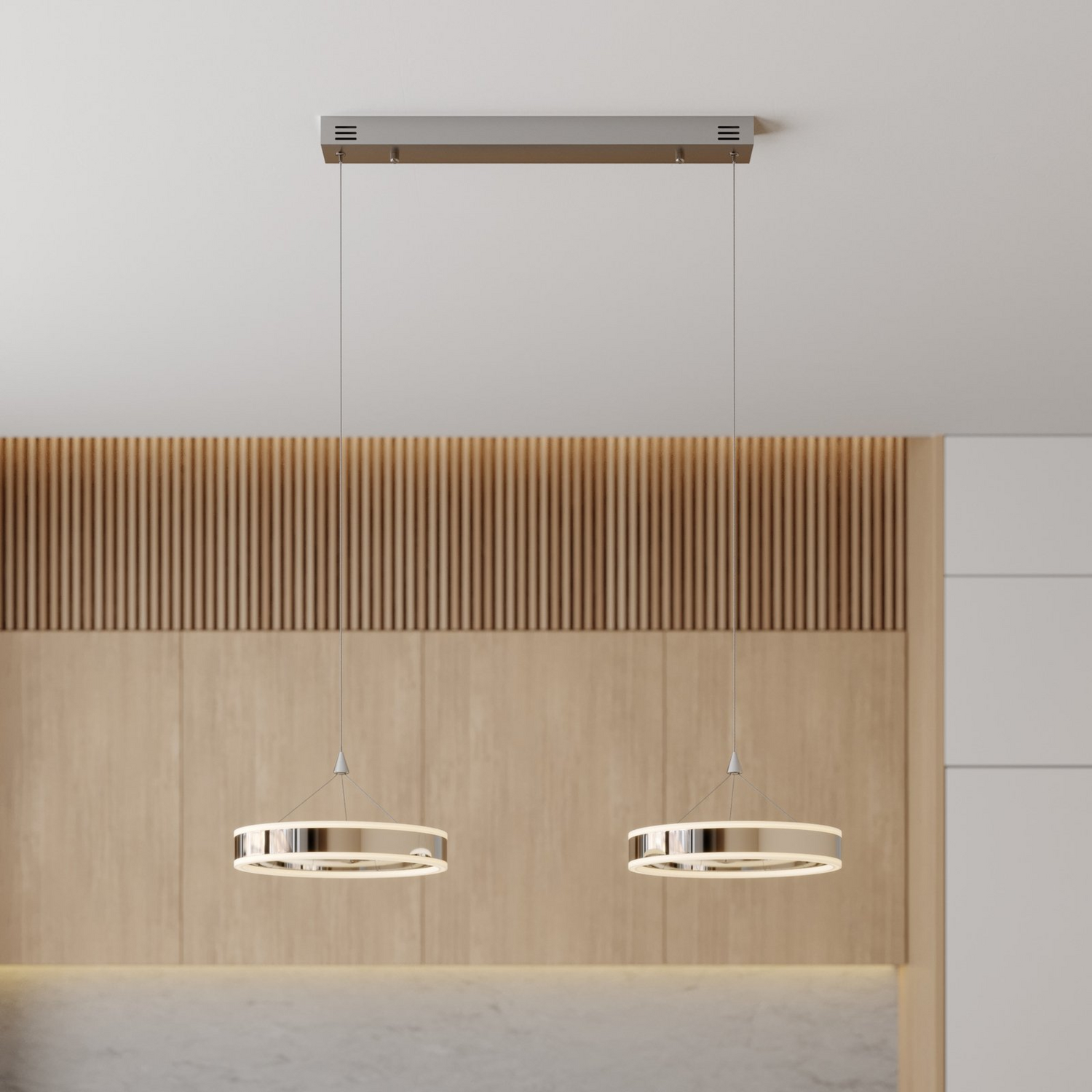 Lucande Led Pendelleuchte Lyani Deckenlampe Wohnzimmerleuchte Designerleuchte843 B-Ware von Lucande