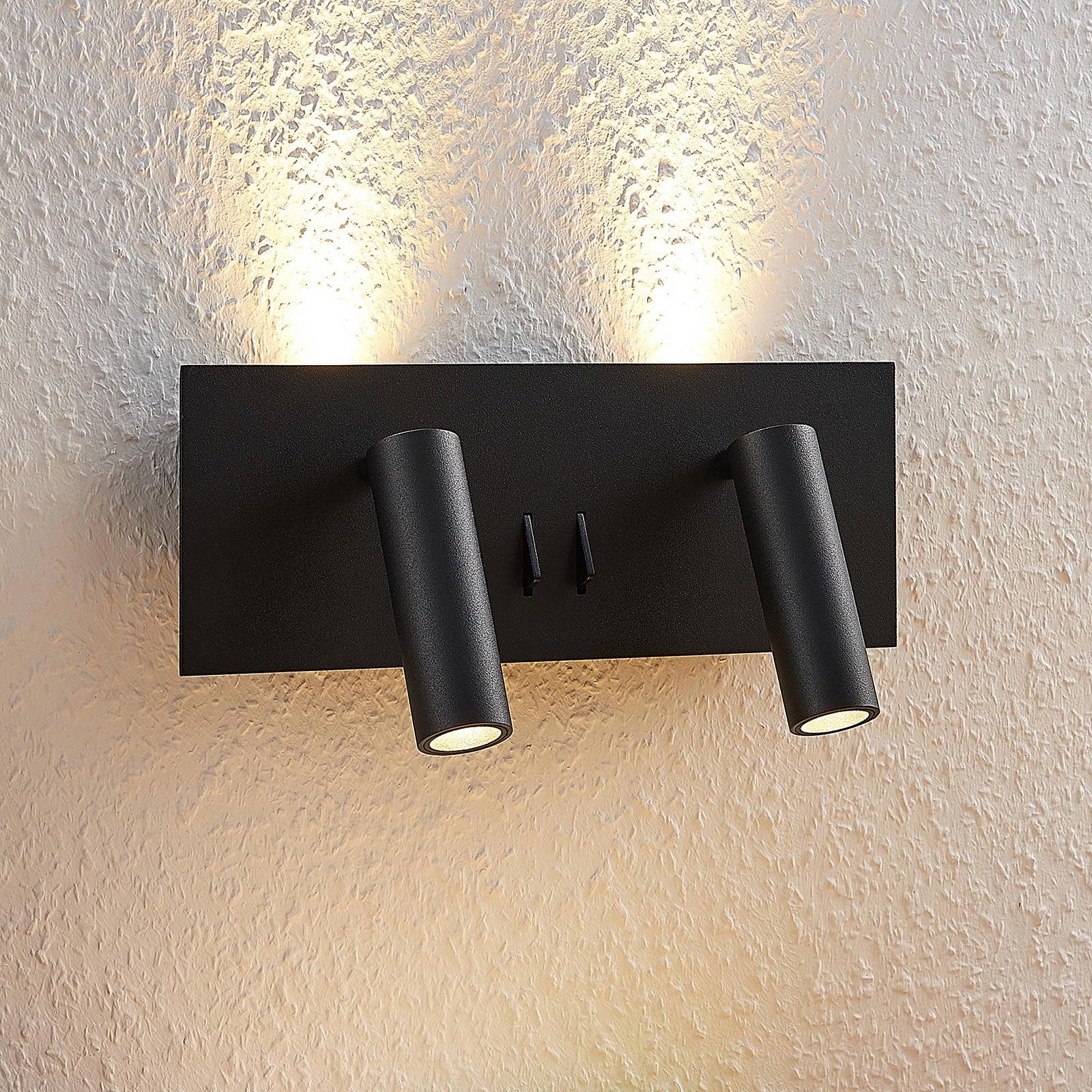 Lucande Magya LED-Wandleuchte schwarz 4-flammig von LUCANDE