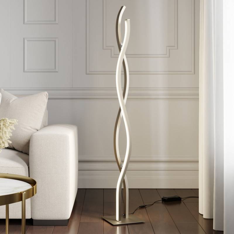 B-Ware Lucande Mairia Led Stehleuchte Wohnzimmerleuchte Standleuchte Lampe Led 32 W Alu von Lucande