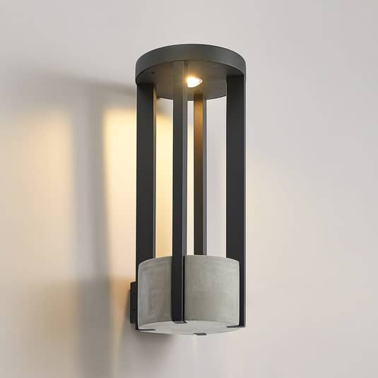 Lucande Overa Led Außenwandleuchte Wandleuchte Wandleuchte Lampe Leuchte Rund 8 B-Ware von Lucande