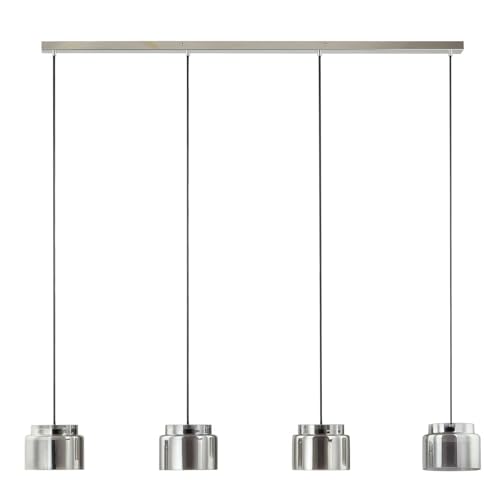 Lucande Pendelleuchte 'Diano' (Design, Modern) in Alu aus Glas u.a. für Wohnzimmer & Esszimmer (4 flammig, GX53,) - Deckenlampe, Esstischlampe, Hängelampe, Hängeleuchte, Wohnzimmerlampe von Lucande