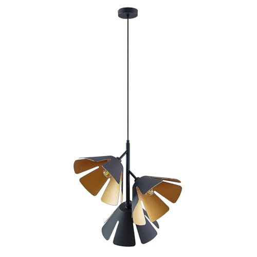 Lucande Pendelleuchte 'Jemmily' (Design, Modern) in Schwarz aus Aluminium u.a. für Wohnzimmer & Esszimmer (3 flammig, E14) - Design-Hängeleuchte, Esstischlampe, Hängelampe, Hängeleuchte von Lucande