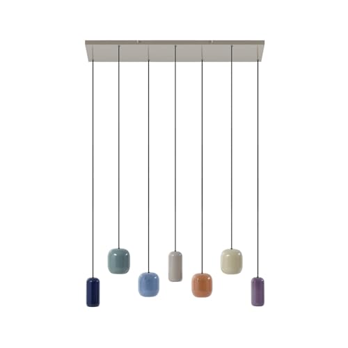 Lucande Pendelleuchte Narion (Design, Modern) aus Metall (7 flammig GU10) - Deckenlampe Esstischlampe Hängelampe Hängeleuchte Wohnzimmerleuchte von Lucande