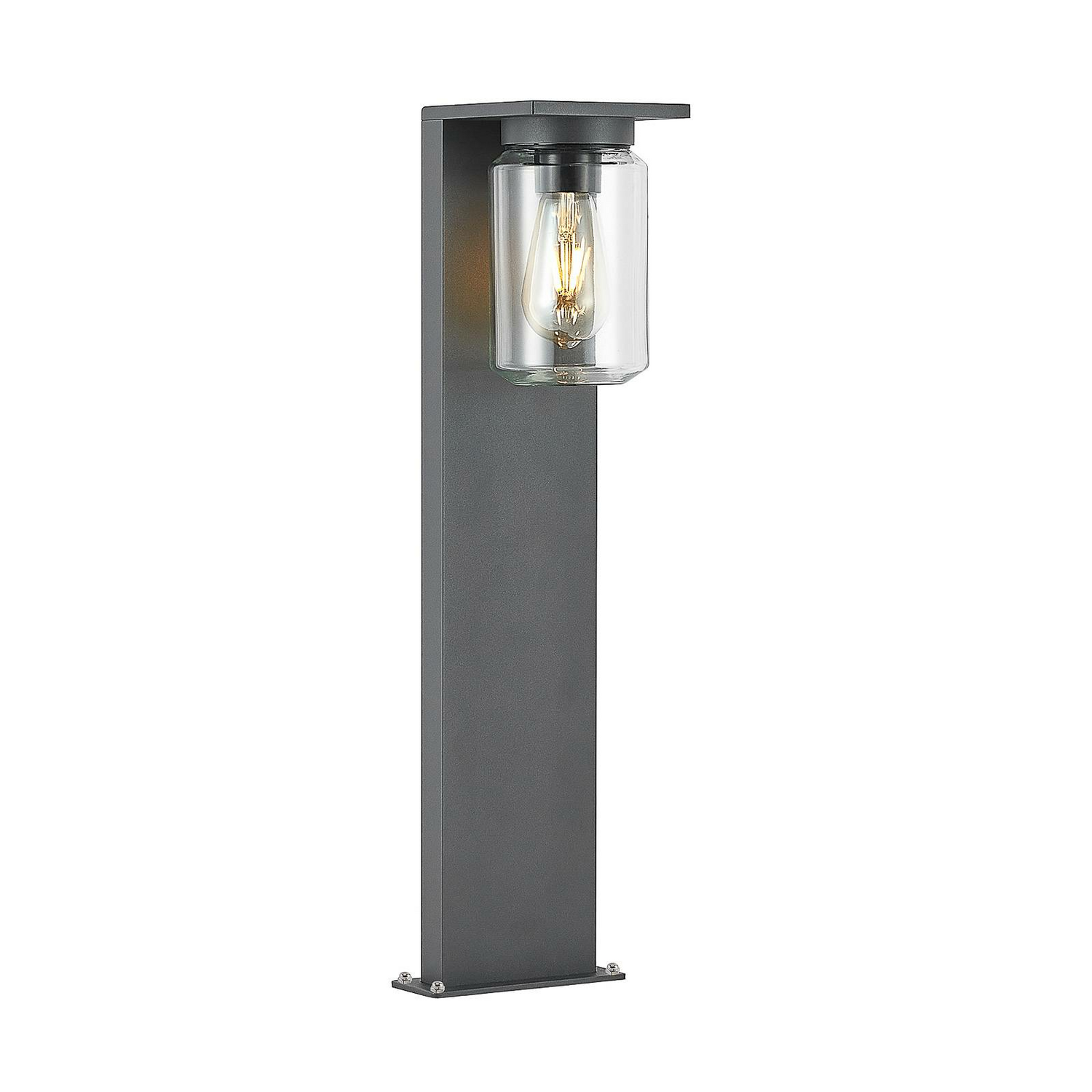Lucande Semka Wegeleuchte Wegelampe Gartenlampe Lampe Höhe 65 Cm E27 Dunkelgrau B-Ware von Lucande