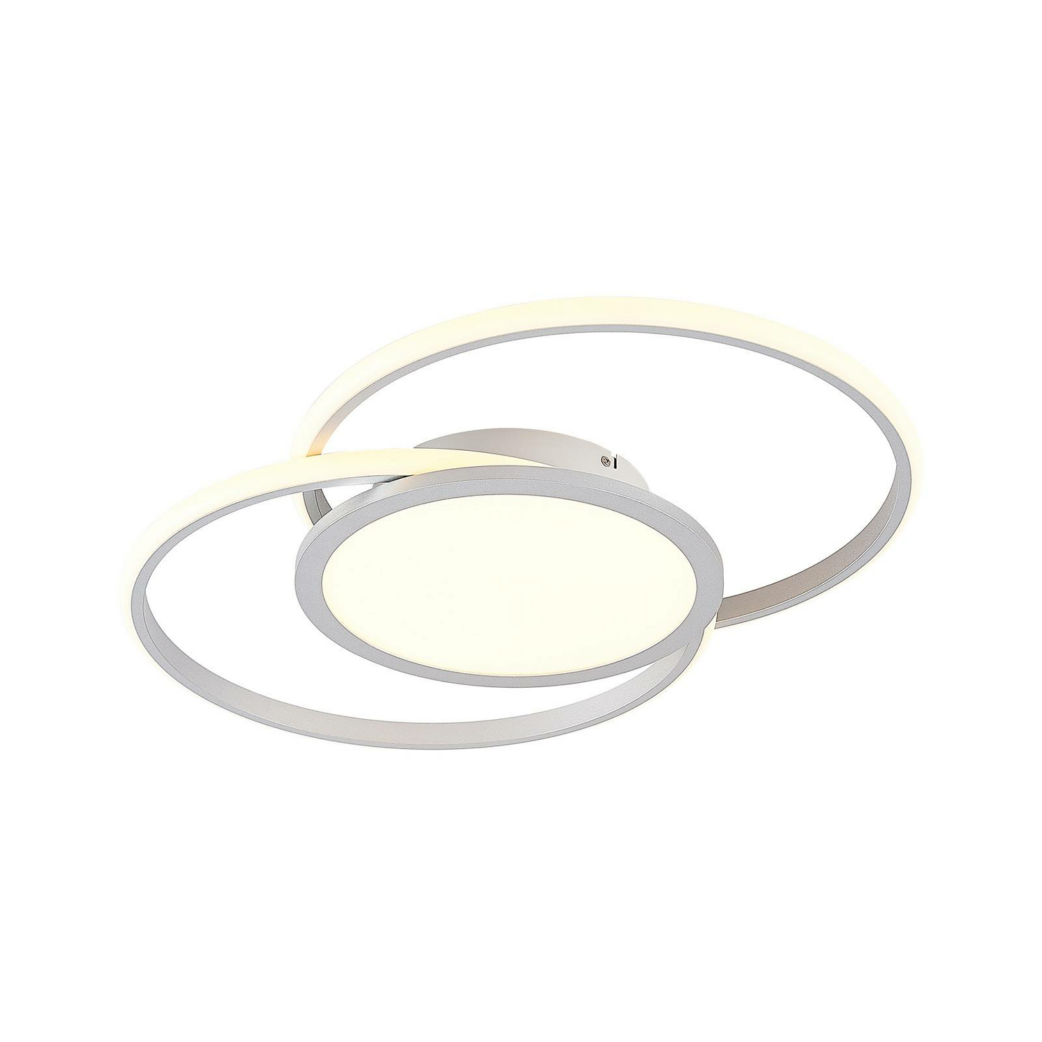 Lucande Senne Led Deckenlampe Ringe Deckenlampe Lampe Led Wohnzimmerlampe Silber B-Ware von Lucande