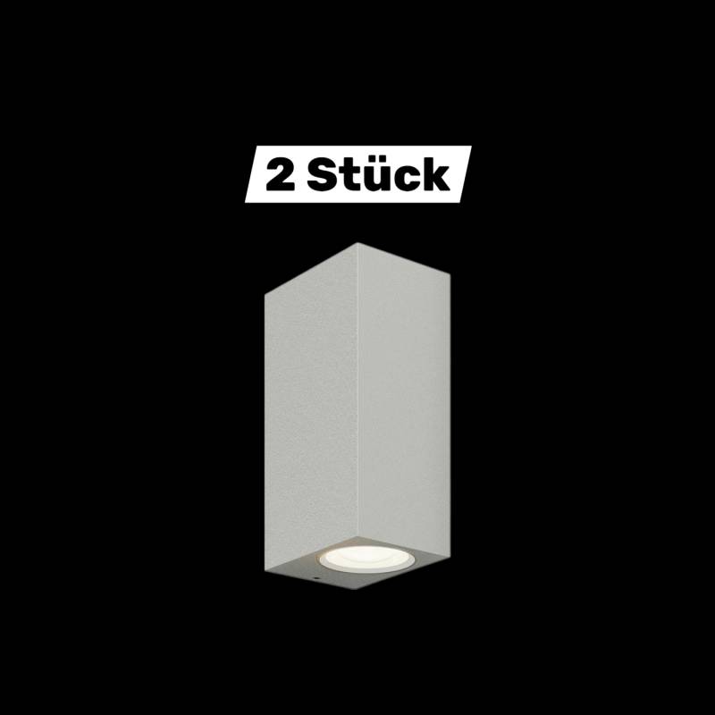 Lucande Silberne Außenwandleuchte Außen Wandleuchte Leuchte Tavi Led 2 Stück B-Ware von Lucande