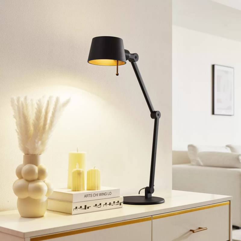 Lucande Silka Tischleuchte Verstellbar Schwarz Tischlampe Schreibtischlampe 795 B-Ware von Lucande