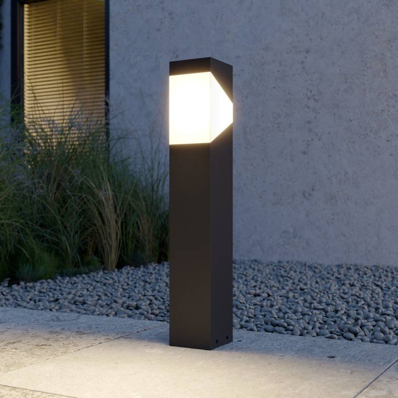 Lucande Sockelleuchte Kiran Wegeleuchte Gartenleuchte Lampe E27 Grau Siehe Text B-Ware von Lucande