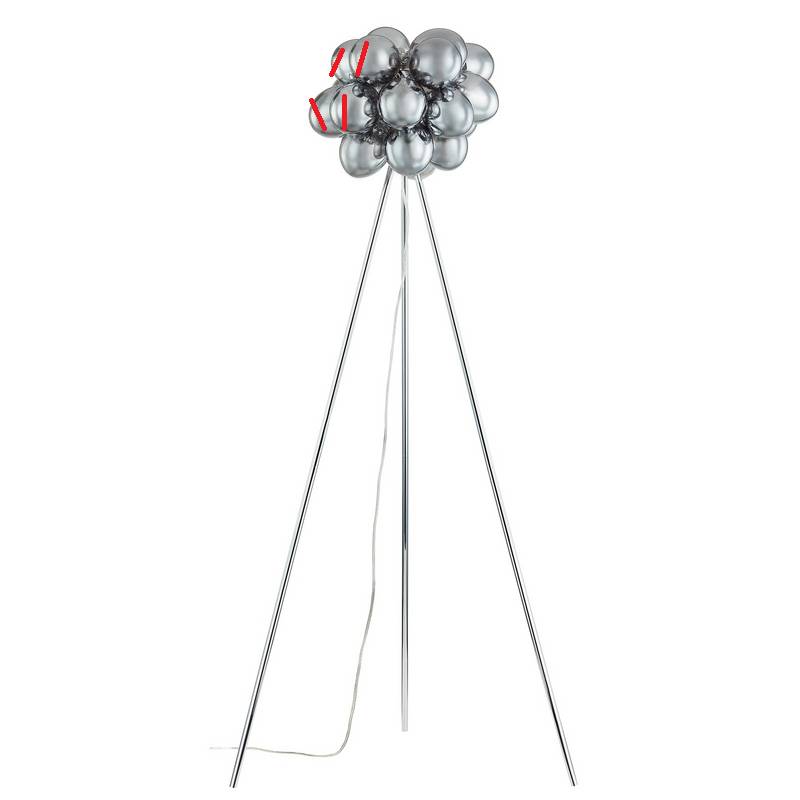 Lucande Stehleuchte Diborah Lampe Glas Rauchgrau 150 Cm Siehe Text/Foto B-Ware von Lucande