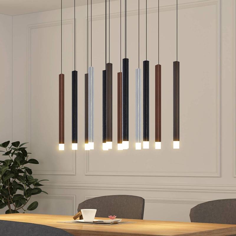 Lucande LED-Pendelleuchte Stoika, 80cm, 16-flg., eckig Lucande LED-Pendelleuchte Stoika, 80cm, 16-flg., eckig von LUCANDE