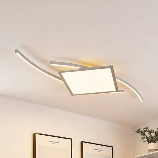 Lucande Tiaro Led Deckenlampe Deckenlampe Deckenleuchte Lampe Eckig 566 Cm Cct B-Ware von Lucande