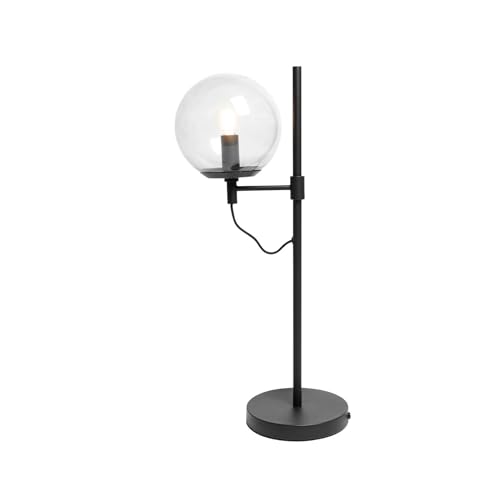 Lucande Tischlampe 'Sotiana' (Retro, Vintage, Antik) in Schwarz aus Glas u.a. für Wohnzimmer & Esszimmer (1 flammig, E14) - Designer Tischleuchte, Schreibtischlampe, Nachttischlampe, Wohnzimmerlampe von Lucande