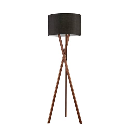 Lucande Tripod Stehlampe 'Auriane' (Skandinavisch) in Schwarz aus Textil u.a. für Wohnzimmer & Esszimmer (1 flammig, E27) - Stehleuchte, Floor Lamp, Standleuchte, Wohnzimmerlampe, Wohnzimmerlampe von Lucande